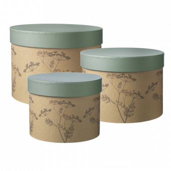 Cow Parsley Hat Boxes (Set of 3)