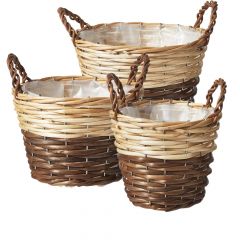 Cranor Lined Baskets (Set of 3)