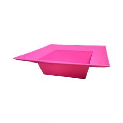 Designer Square Bowl - 22cm - Strong Pink